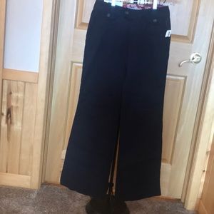 NWT wide leg mid-rise navy pants